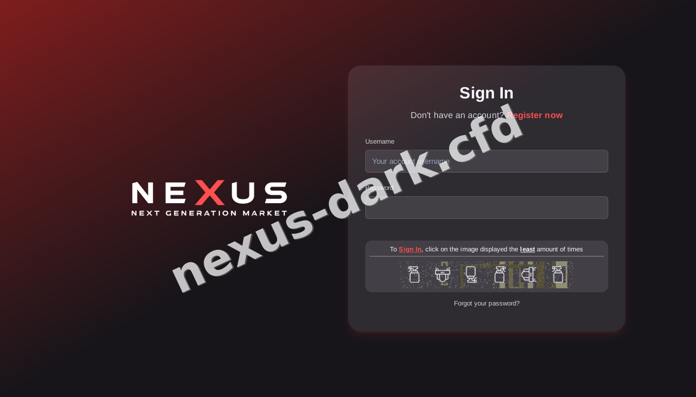 Nexus Market interface — view 1